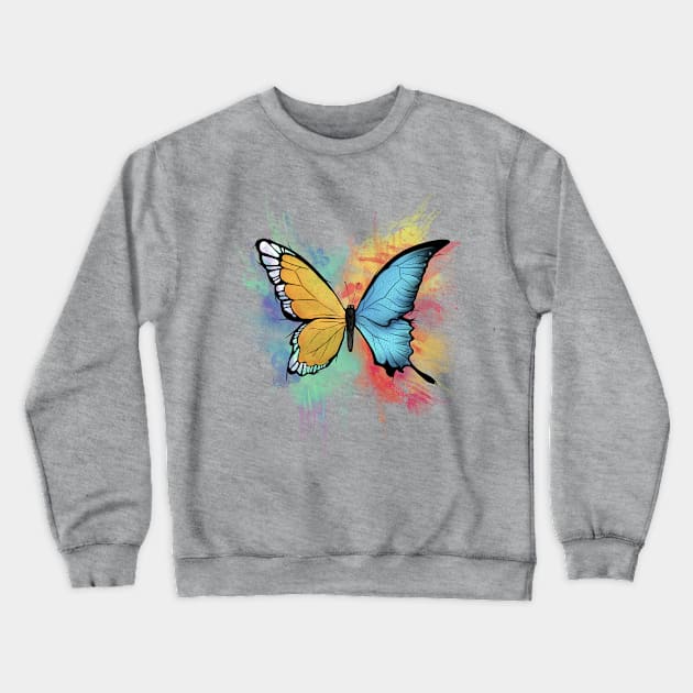 "Gynandromorph" Watercolor series 2/5 Crewneck Sweatshirt by Demas